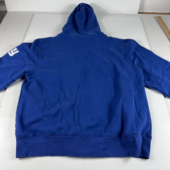 NFL New York Giants Football Sweatshirt Adult Large Blue Faded Full Zip Hoodie - Picture 10 of 15